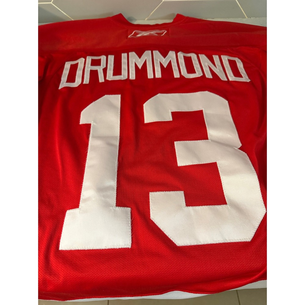 Reebok Detroit Red Wings NHL Jersey Mens Large Red Drummond 13 Captain C Hockey - Picture 4 of 8